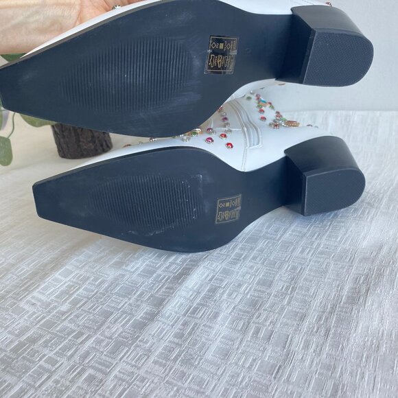 Azalea Wang Rhinestone Embellished Western Boots SZ 10 - Picture 10 of 15